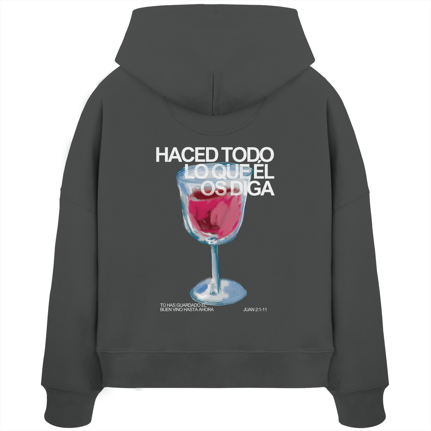 LO QUE ÉL OS DIGA SUDADERA BOXY CAPUCHA