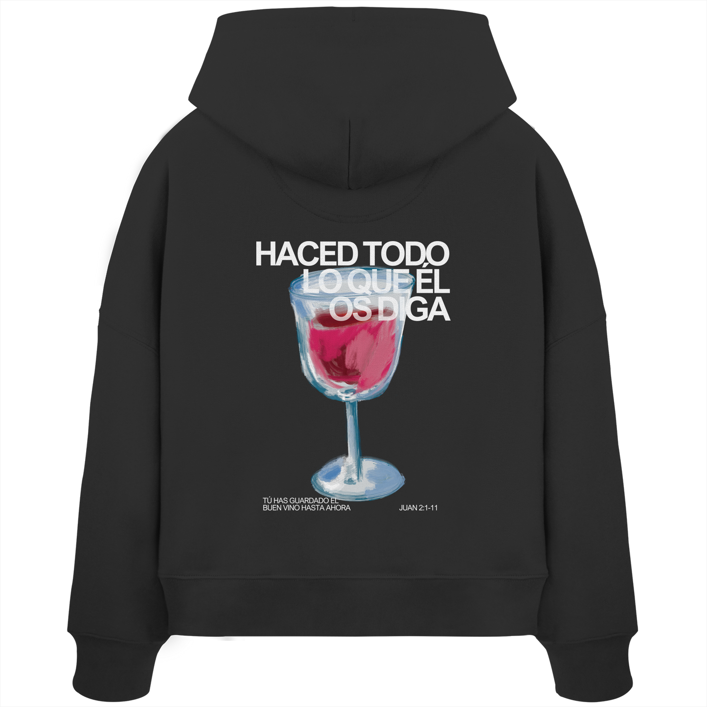 LO QUE ÉL OS DIGA SUDADERA BOXY CAPUCHA