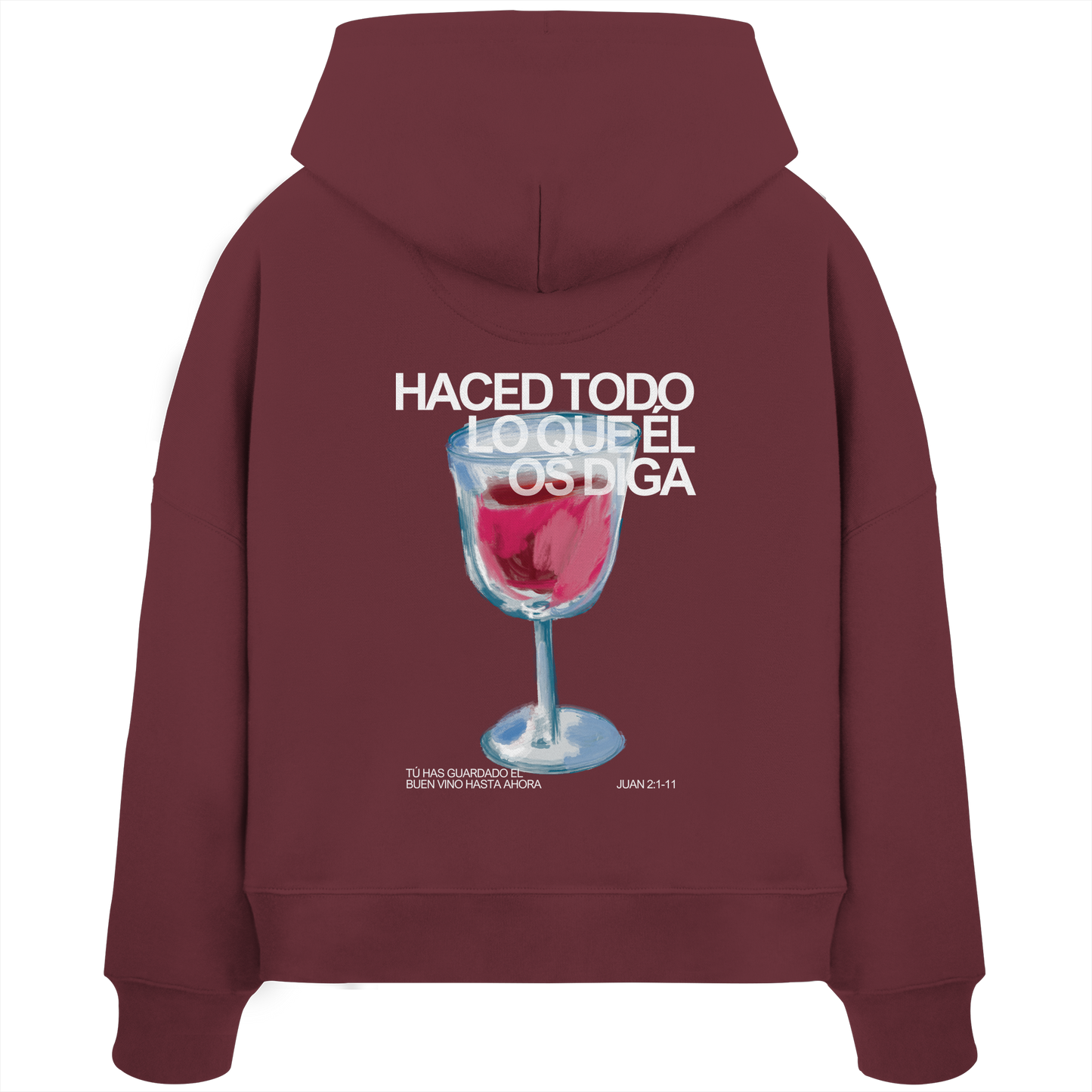 LO QUE ÉL OS DIGA SUDADERA BOXY CAPUCHA