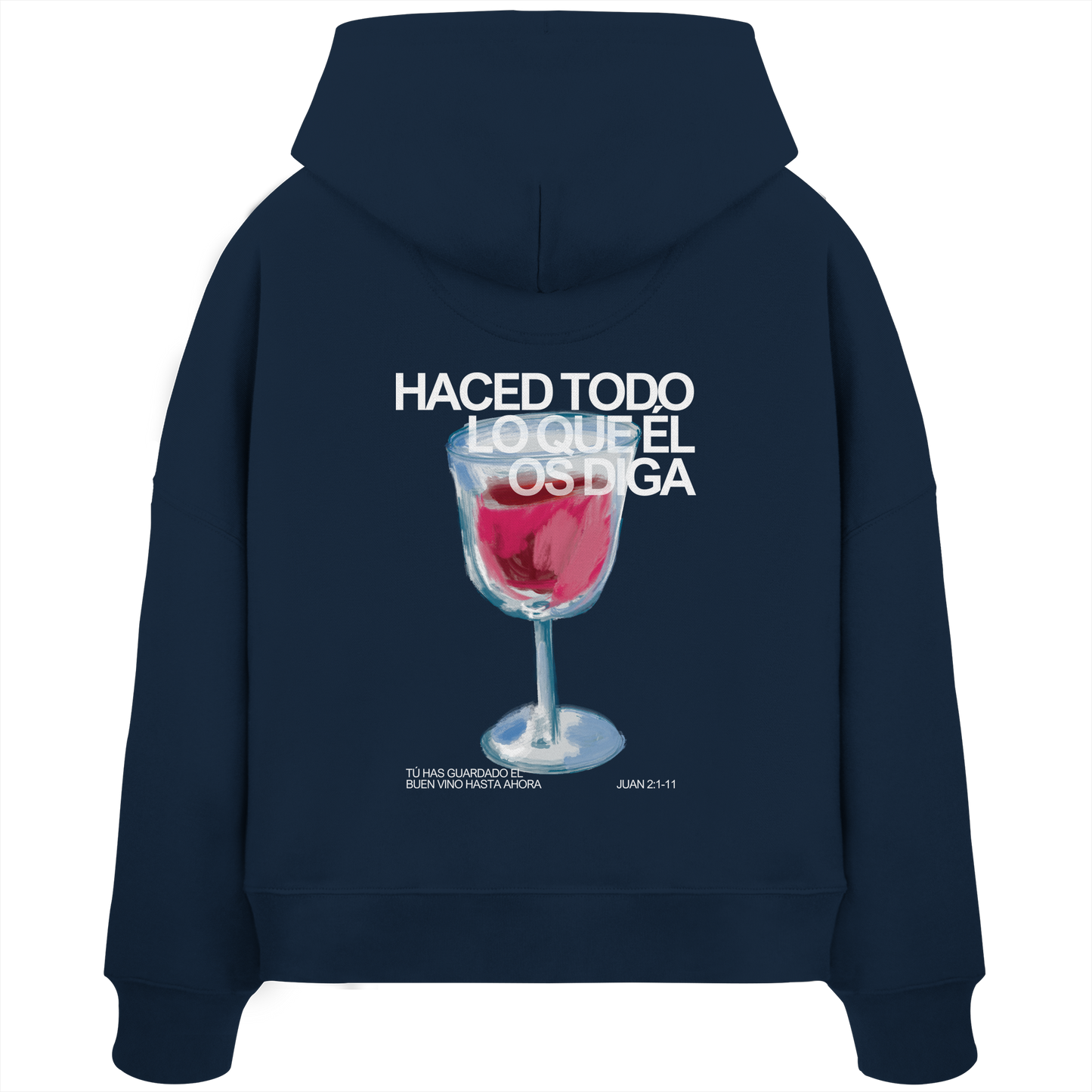 LO QUE ÉL OS DIGA SUDADERA BOXY CAPUCHA