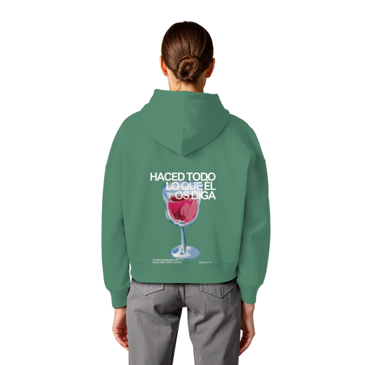LO QUE ÉL OS DIGA SUDADERA BOXY CAPUCHA