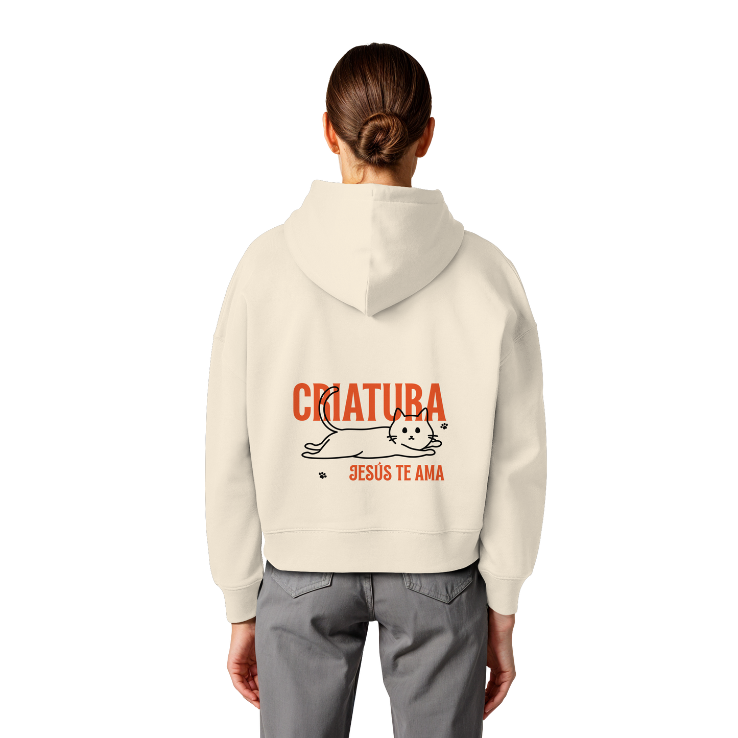 JESÚS TE AMA SUDADERA BOXY