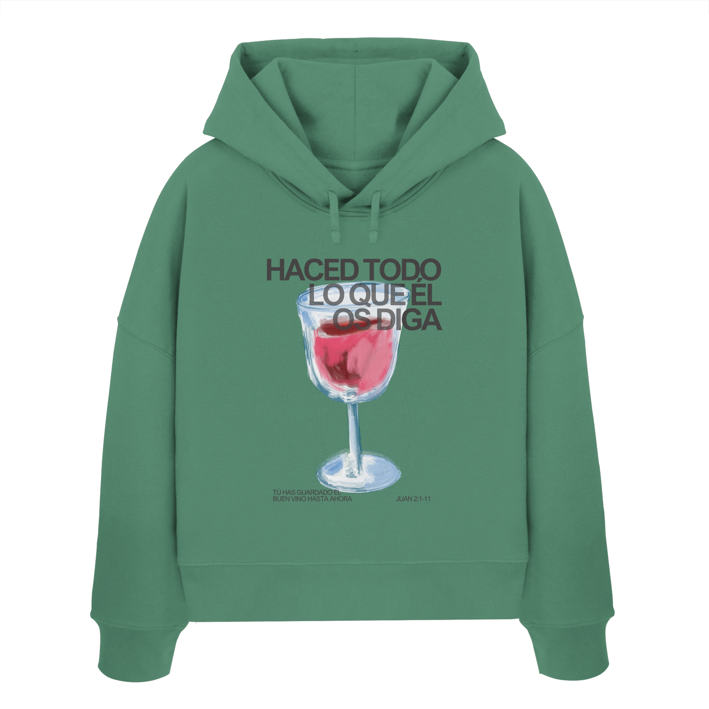 LO QUE ÉL OS DIGA SUDADERA BOXY CAPUCHA