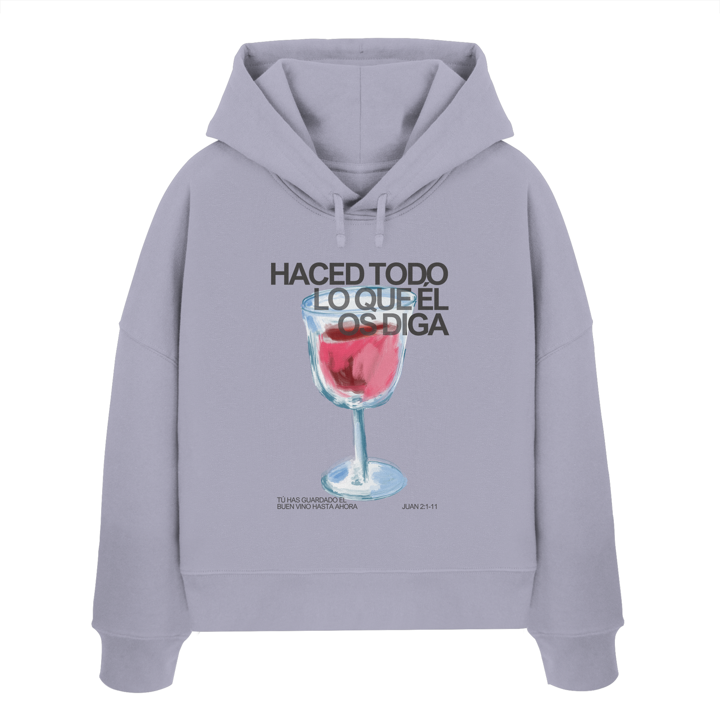 LO QUE ÉL OS DIGA SUDADERA BOXY CAPUCHA