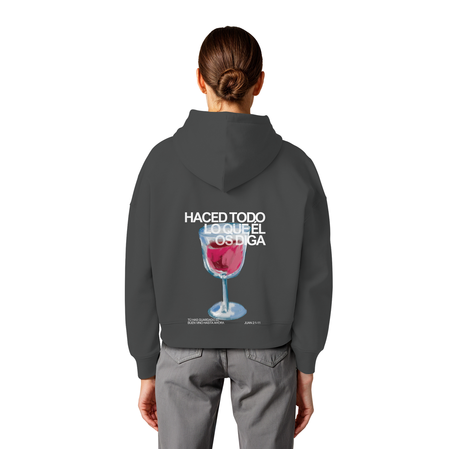 LO QUE ÉL OS DIGA SUDADERA BOXY CAPUCHA