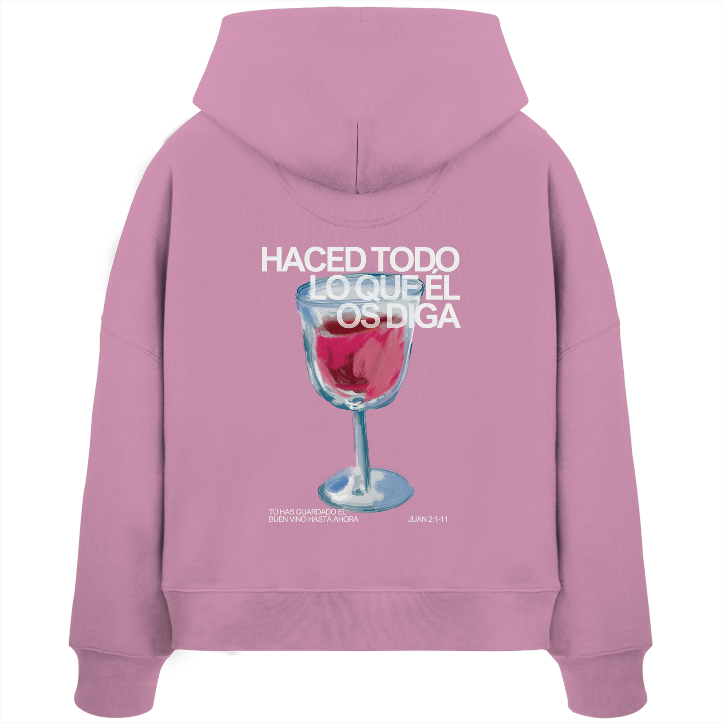 LO QUE ÉL OS DIGA SUDADERA BOXY CAPUCHA