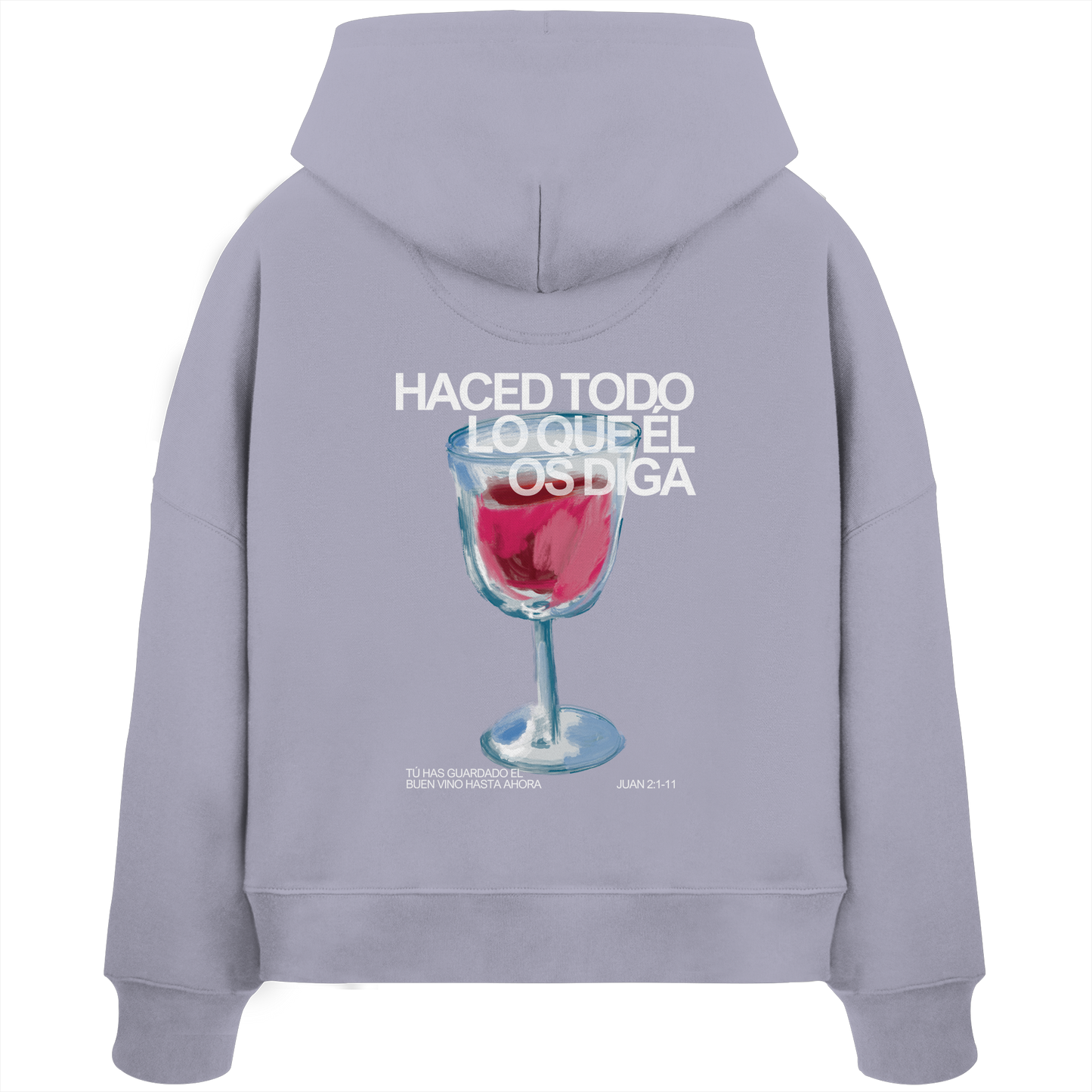 LO QUE ÉL OS DIGA SUDADERA BOXY CAPUCHA