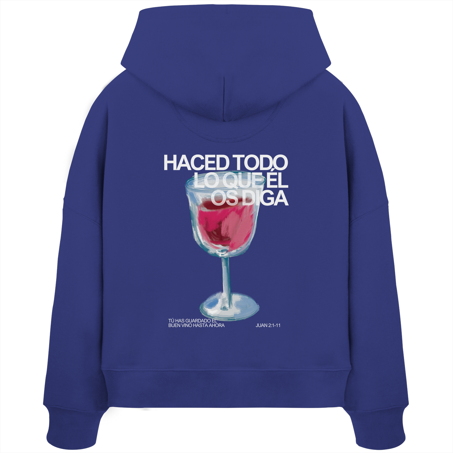 LO QUE ÉL OS DIGA SUDADERA BOXY CAPUCHA