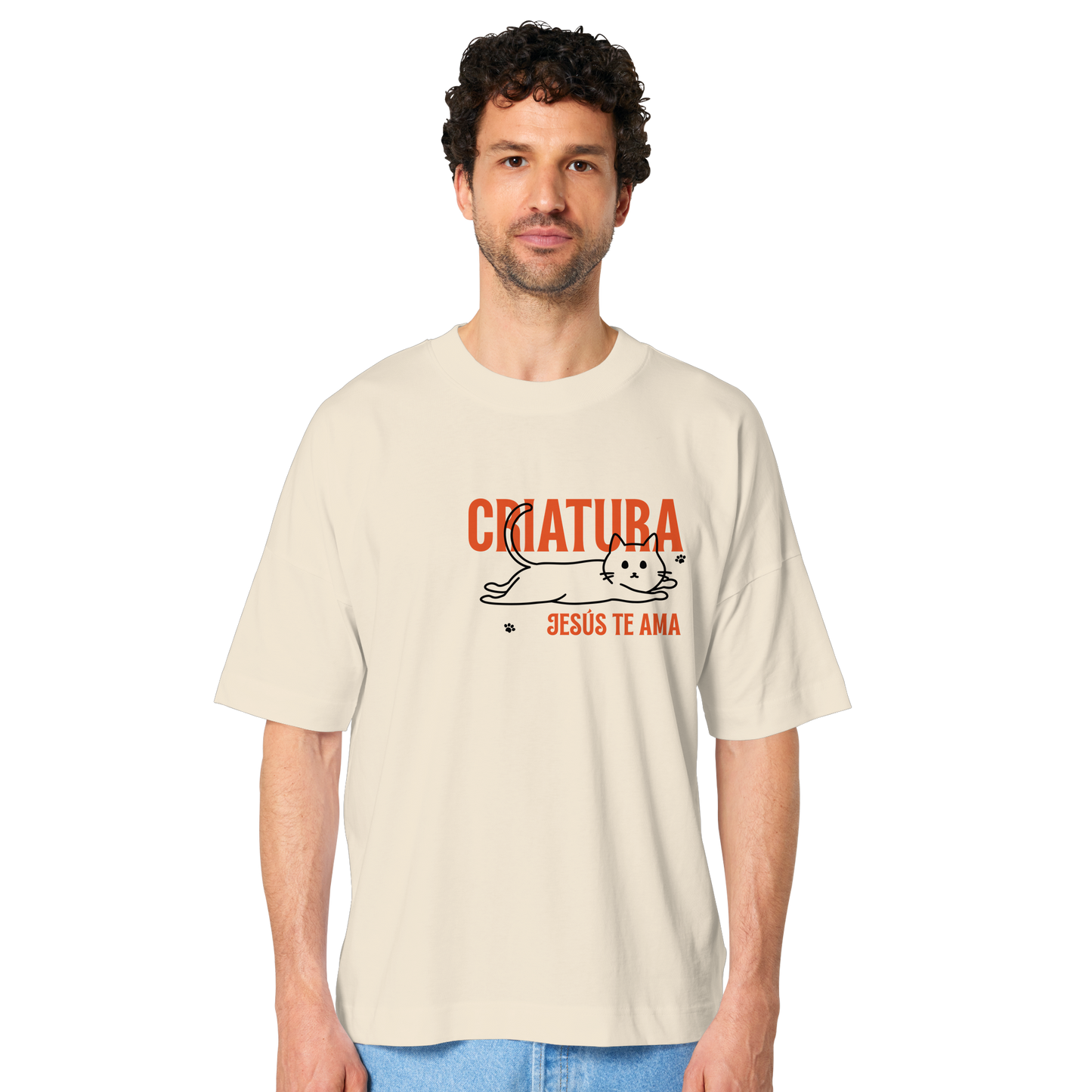 JESÚS TE AMA CAMISETA UNISEX OVERSIZE