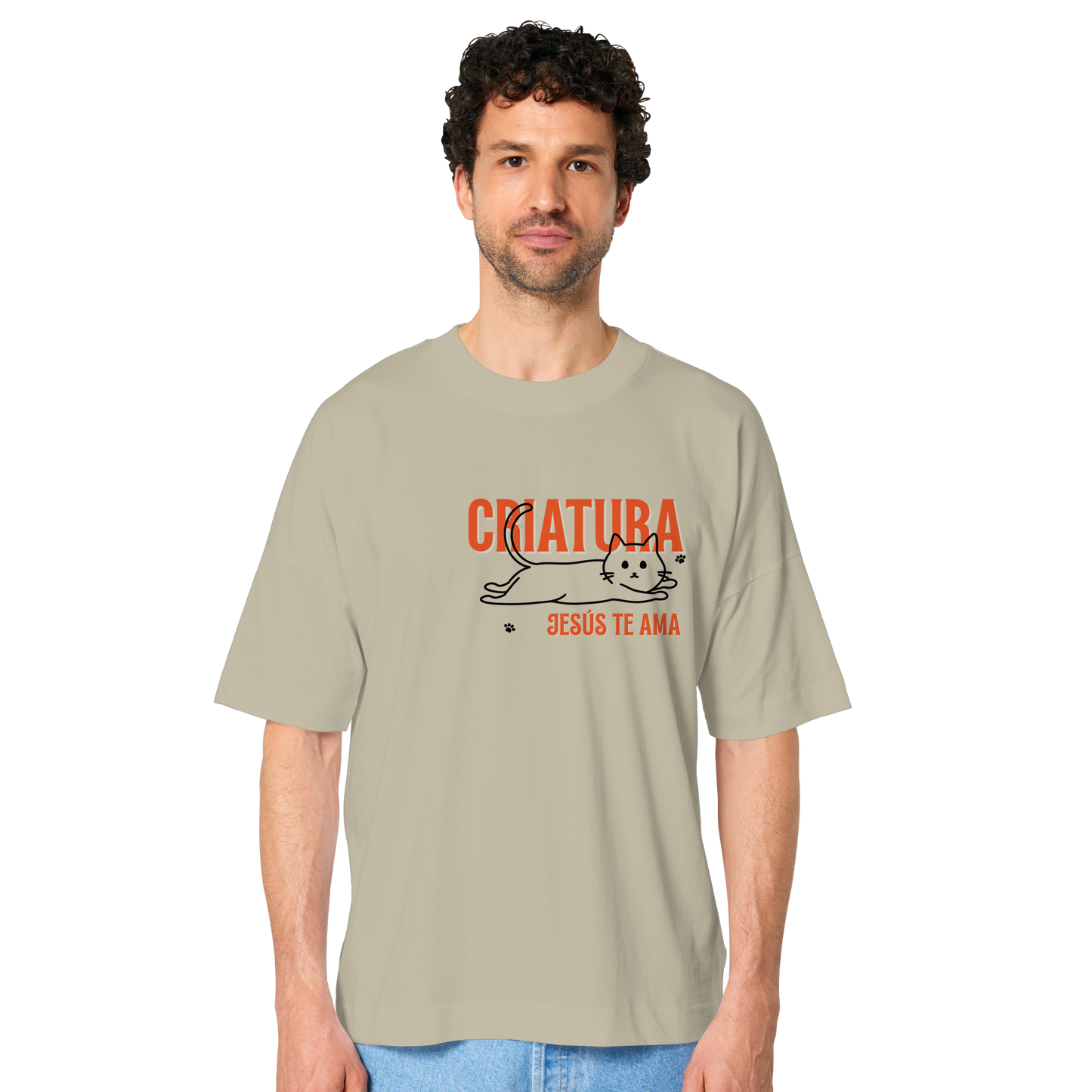 JESÚS TE AMA CAMISETA UNISEX OVERSIZE