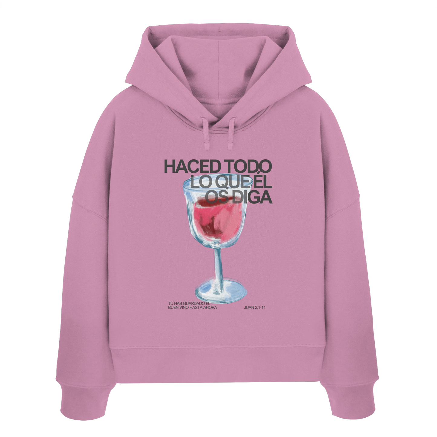 LO QUE ÉL OS DIGA SUDADERA BOXY CAPUCHA