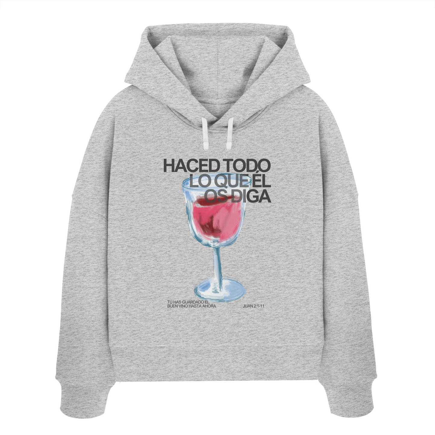 LO QUE ÉL OS DIGA SUDADERA BOXY CAPUCHA